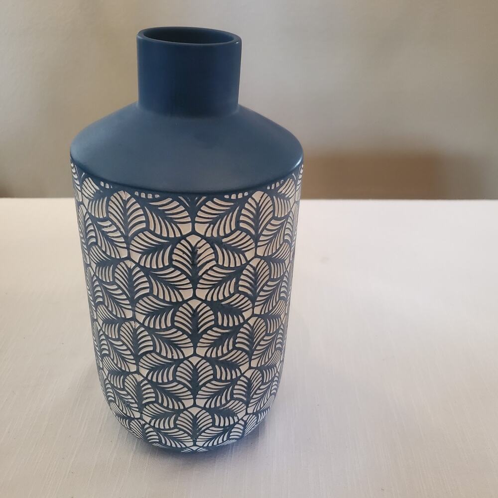 Sporvil Ceramic Vase Blue White Handcrafted Made in Portugal Home Decor